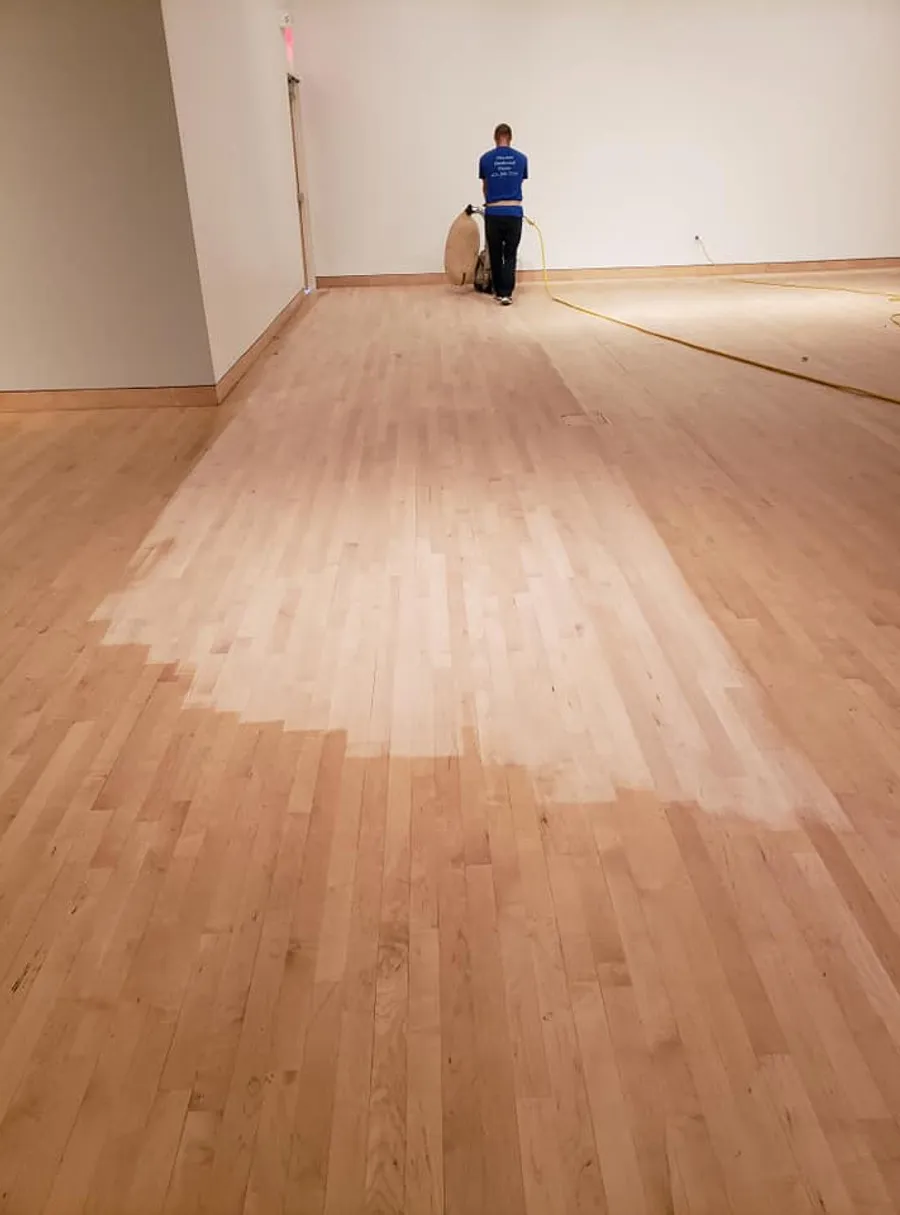 Gallery floors, sanded on site, Absolute Hardwood Flooring project