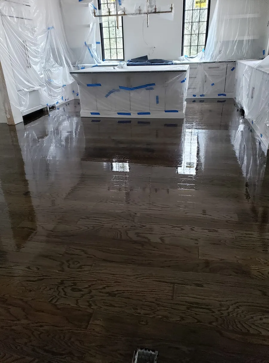 Sanded, stained & sealed, Absolute Hardwood Flooring project